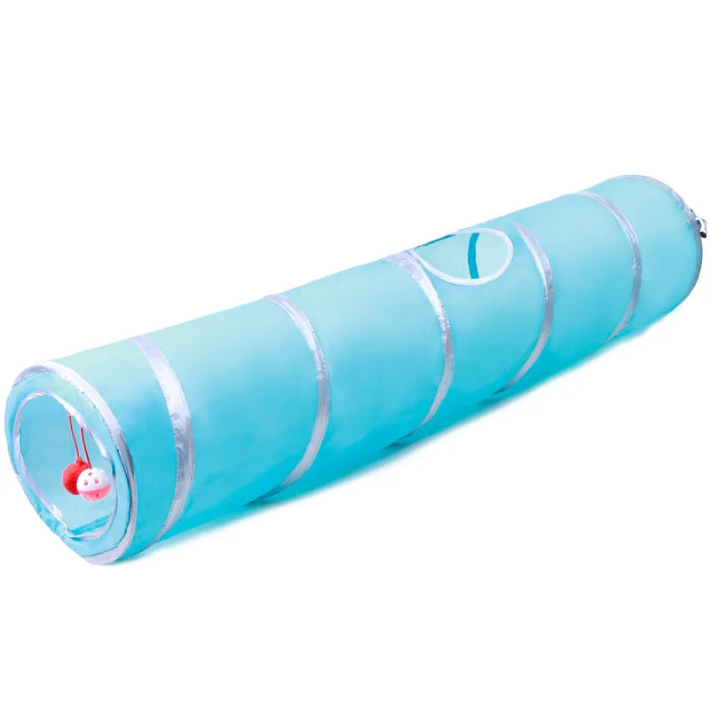 Indoor 2/3/4 5-Way Collapsible Cat Tunnel Tube Kitty Tunnel Bored Cat Pet Toys Peek Hole Toy Cat Puppy Kitty Kitten Rabbit