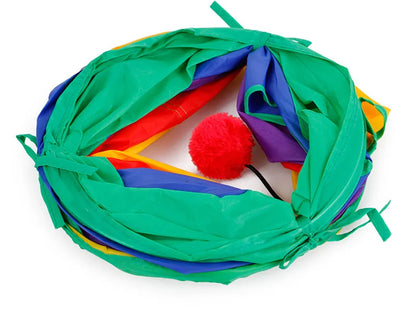Indoor 2/3/4 5-Way Collapsible Cat Tunnel Tube Kitty Tunnel Bored Cat Pet Toys Peek Hole Toy Cat Puppy Kitty Kitten Rabbit