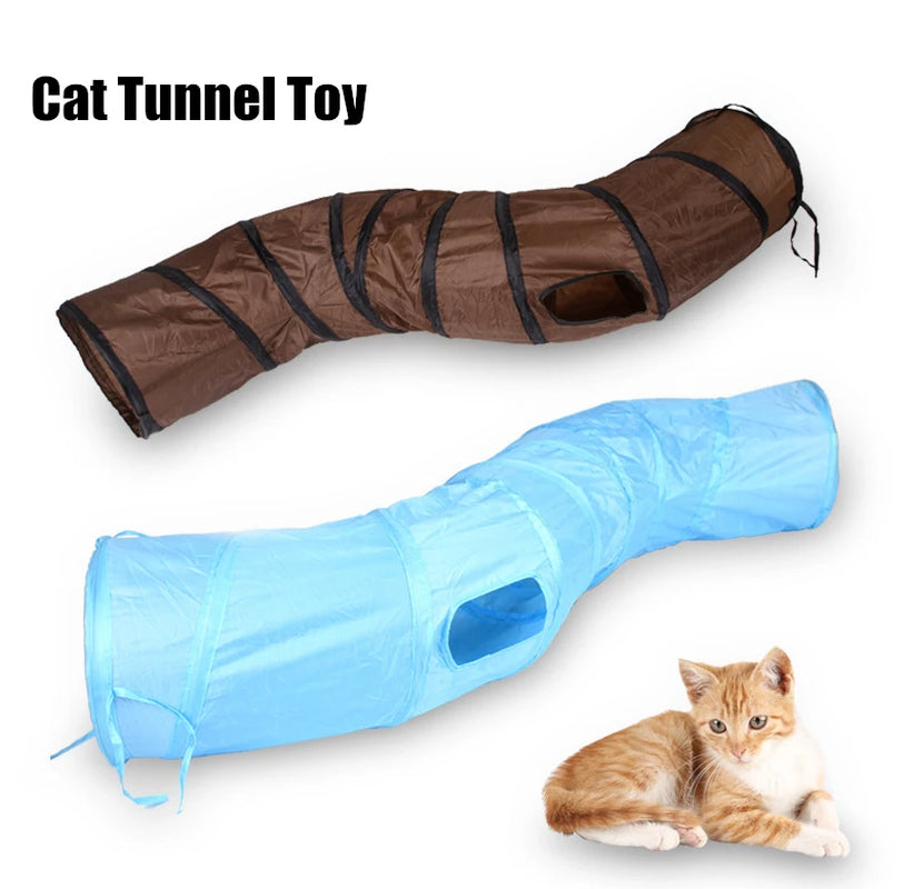 Indoor 2/3/4 5-Way Collapsible Cat Tunnel Tube Kitty Tunnel Bored Cat Pet Toys Peek Hole Toy Cat Puppy Kitty Kitten Rabbit