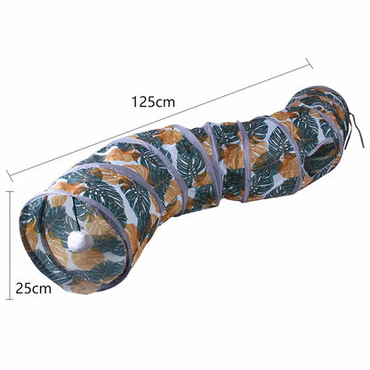 Indoor 2/3/4 5-Way Collapsible Cat Tunnel Tube Kitty Tunnel Bored Cat Pet Toys Peek Hole Toy Cat Puppy Kitty Kitten Rabbit