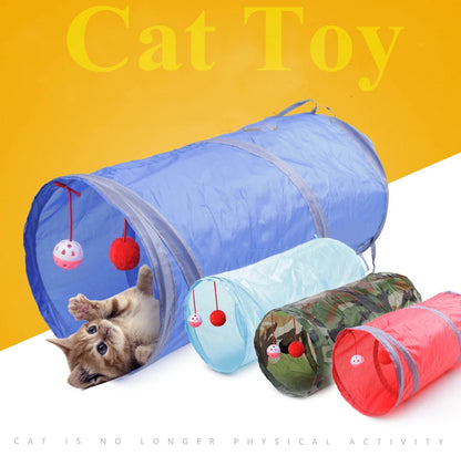 Indoor 2/3/4 5-Way Collapsible Cat Tunnel Tube Kitty Tunnel Bored Cat Pet Toys Peek Hole Toy Cat Puppy Kitty Kitten Rabbit