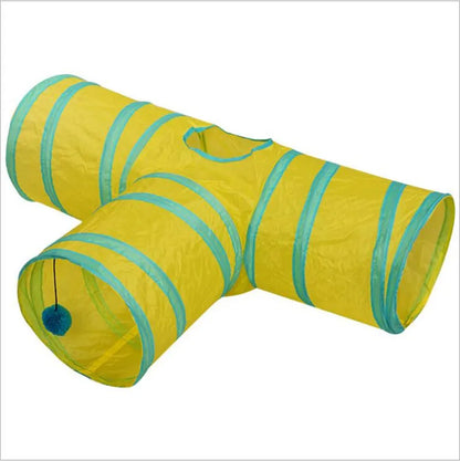 Indoor 2/3/4 5-Way Collapsible Cat Tunnel Tube Kitty Tunnel Bored Cat Pet Toys Peek Hole Toy Cat Puppy Kitty Kitten Rabbit