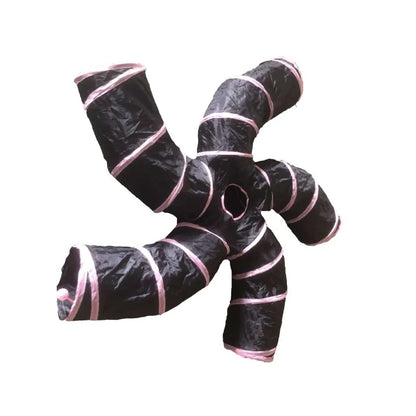 Indoor 2/3/4 5-Way Collapsible Cat Tunnel Tube Kitty Tunnel Bored Cat Pet Toys Peek Hole Toy Cat Puppy Kitty Kitten Rabbit