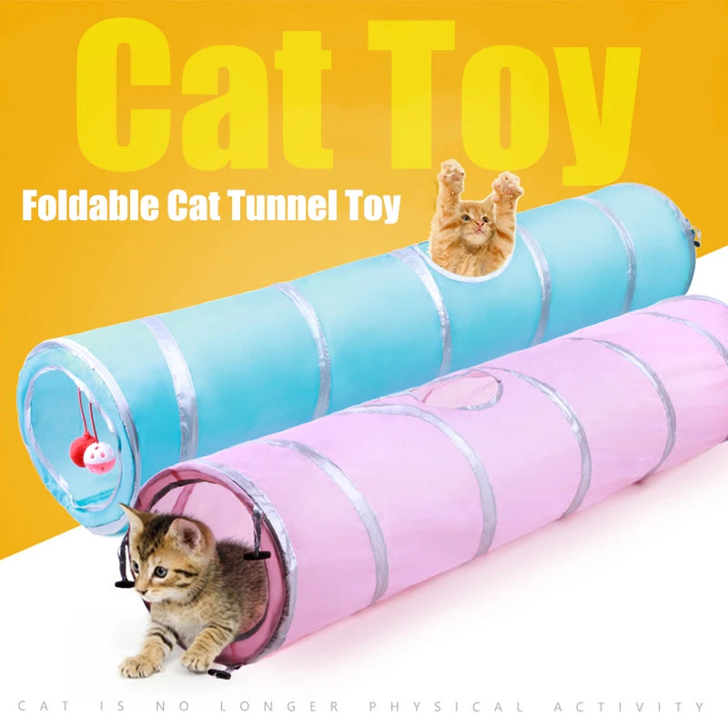 Indoor 2/3/4 5-Way Collapsible Cat Tunnel Tube Kitty Tunnel Bored Cat Pet Toys Peek Hole Toy Cat Puppy Kitty Kitten Rabbit