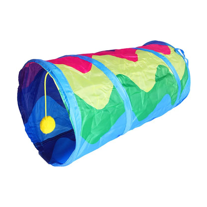 Indoor 2/3/4 5-Way Collapsible Cat Tunnel Tube Kitty Tunnel Bored Cat Pet Toys Peek Hole Toy Cat Puppy Kitty Kitten Rabbit