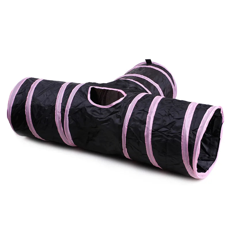 Indoor 2/3/4 5-Way Collapsible Cat Tunnel Tube Kitty Tunnel Bored Cat Pet Toys Peek Hole Toy Cat Puppy Kitty Kitten Rabbit