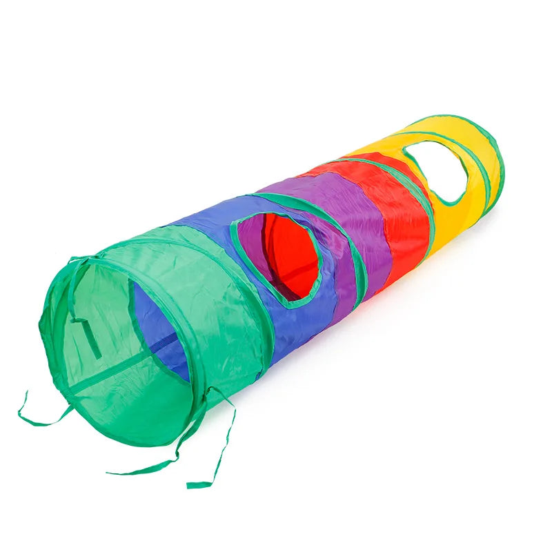 Indoor 2/3/4 5-Way Collapsible Cat Tunnel Tube Kitty Tunnel Bored Cat Pet Toys Peek Hole Toy Cat Puppy Kitty Kitten Rabbit
