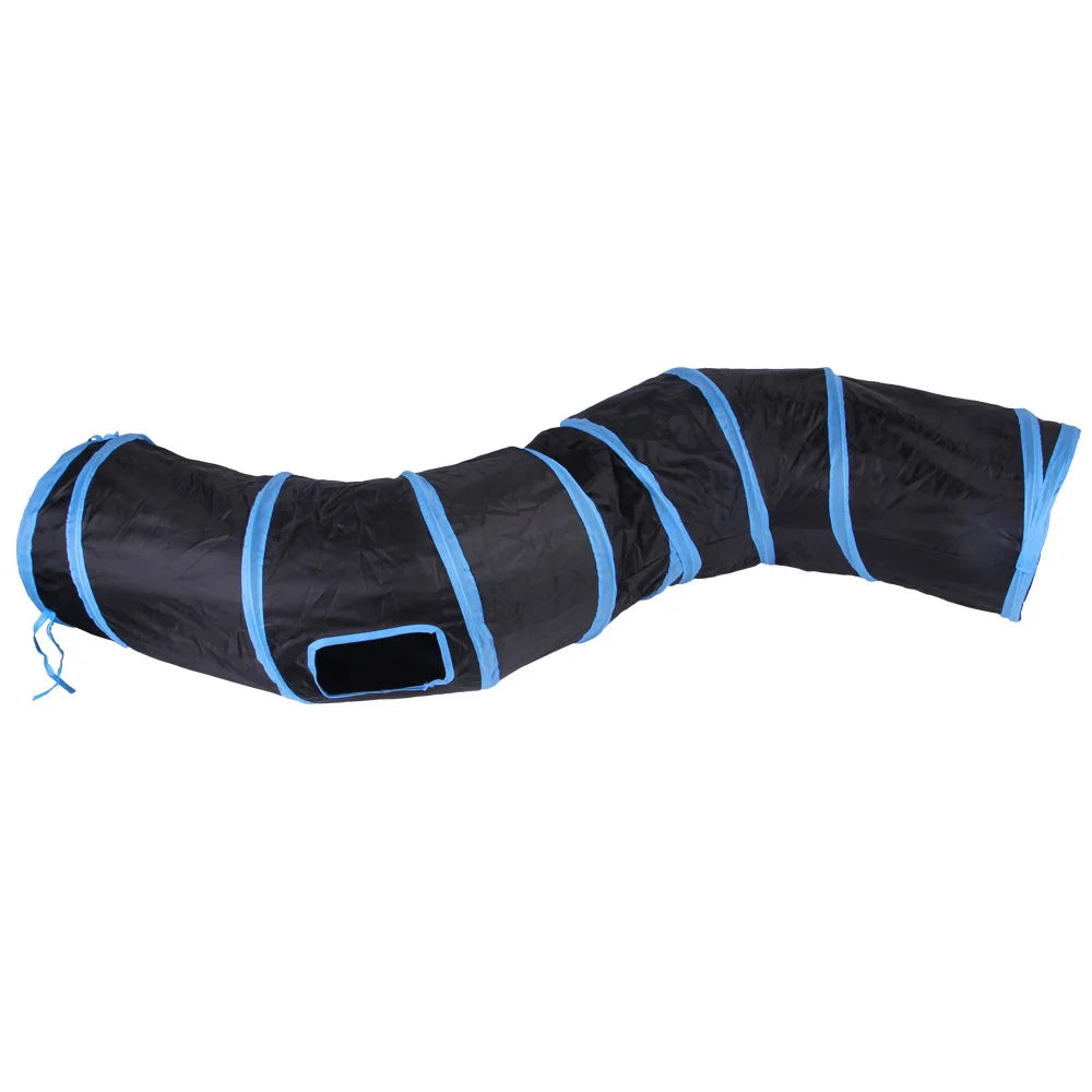 Indoor 2/3/4 5-Way Collapsible Cat Tunnel Tube Kitty Tunnel Bored Cat Pet Toys Peek Hole Toy Cat Puppy Kitty Kitten Rabbit