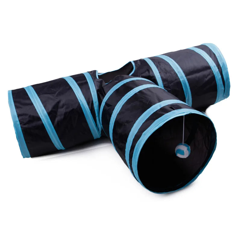 Indoor 2/3/4 5-Way Collapsible Cat Tunnel Tube Kitty Tunnel Bored Cat Pet Toys Peek Hole Toy Cat Puppy Kitty Kitten Rabbit