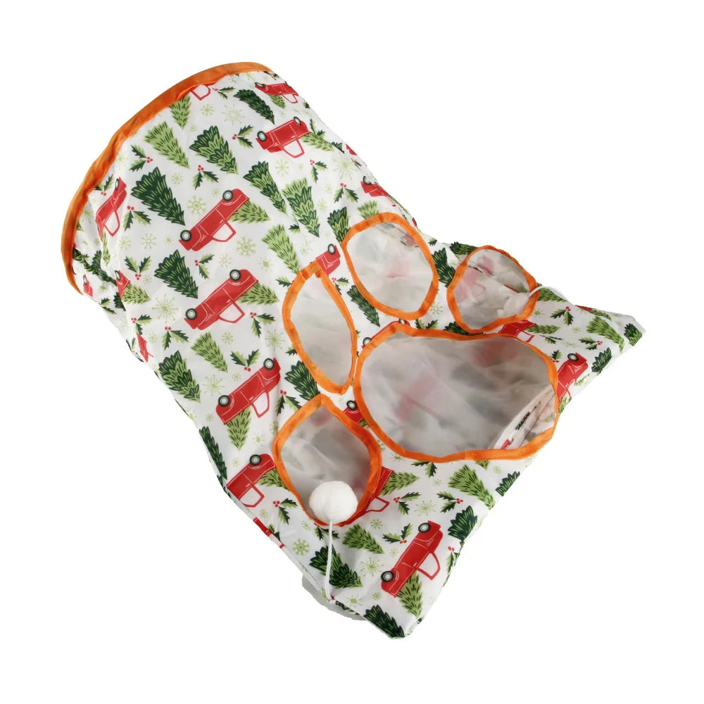 Indoor 2/3/4 5-Way Collapsible Cat Tunnel Tube Kitty Tunnel Bored Cat Pet Toys Peek Hole Toy Cat Puppy Kitty Kitten Rabbit