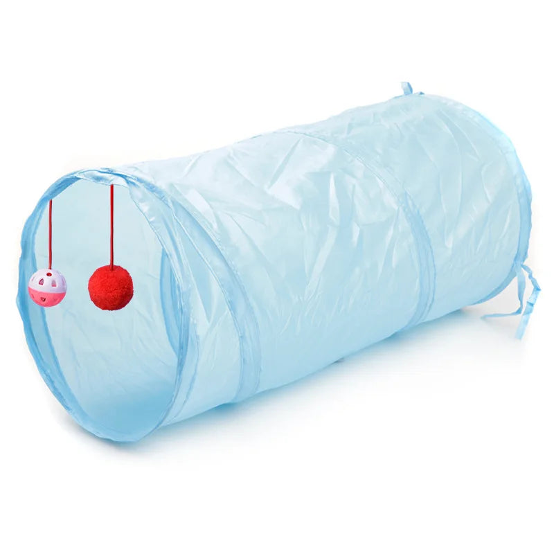 Indoor 2/3/4 5-Way Collapsible Cat Tunnel Tube Kitty Tunnel Bored Cat Pet Toys Peek Hole Toy Cat Puppy Kitty Kitten Rabbit