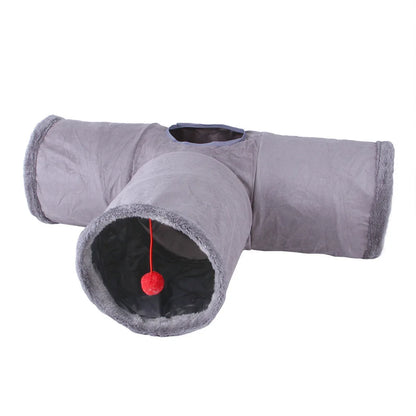 Indoor 2/3/4 5-Way Collapsible Cat Tunnel Tube Kitty Tunnel Bored Cat Pet Toys Peek Hole Toy Cat Puppy Kitty Kitten Rabbit