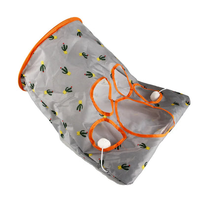 Indoor 2/3/4 5-Way Collapsible Cat Tunnel Tube Kitty Tunnel Bored Cat Pet Toys Peek Hole Toy Cat Puppy Kitty Kitten Rabbit