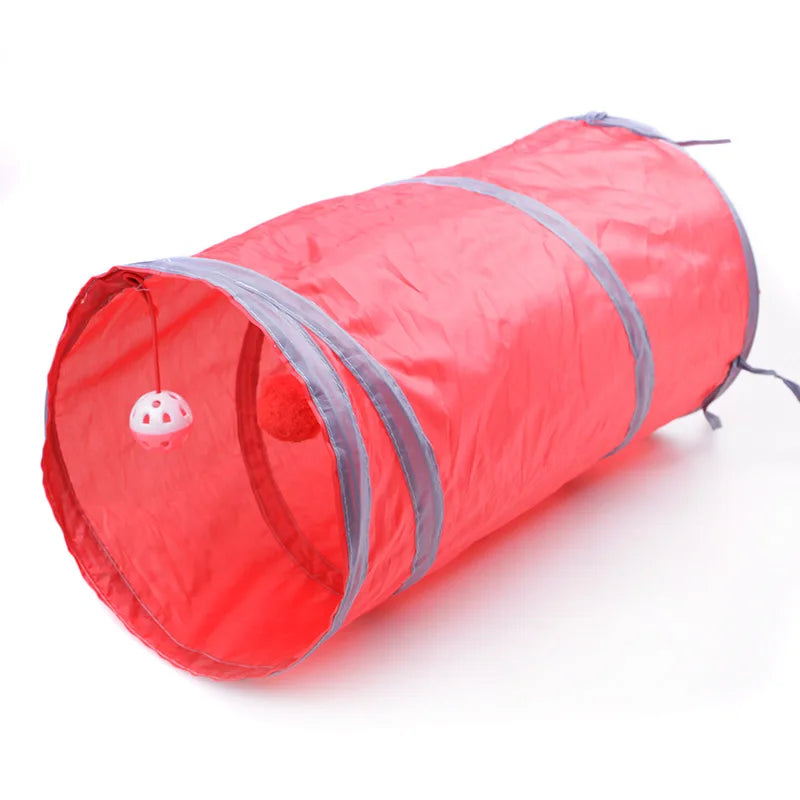 Indoor 2/3/4 5-Way Collapsible Cat Tunnel Tube Kitty Tunnel Bored Cat Pet Toys Peek Hole Toy Cat Puppy Kitty Kitten Rabbit
