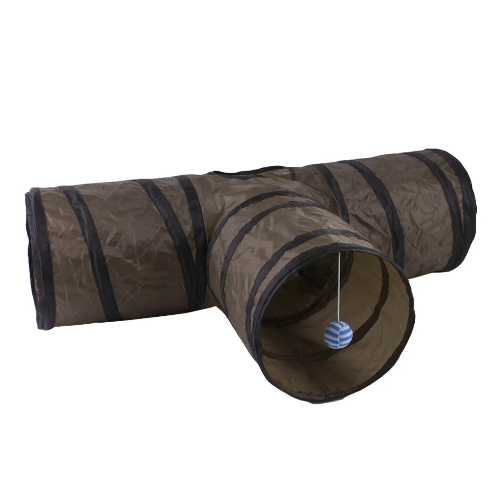 Indoor 2/3/4 5-Way Collapsible Cat Tunnel Tube Kitty Tunnel Bored Cat Pet Toys Peek Hole Toy Cat Puppy Kitty Kitten Rabbit